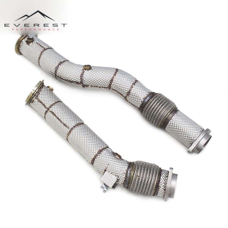 Auto Performance Tuning SS304 Exhaust Downpipe with Heat Shield Wrap for BMW F97 F98 X3M X4M 3.0T 2019- Exhaust Pipe