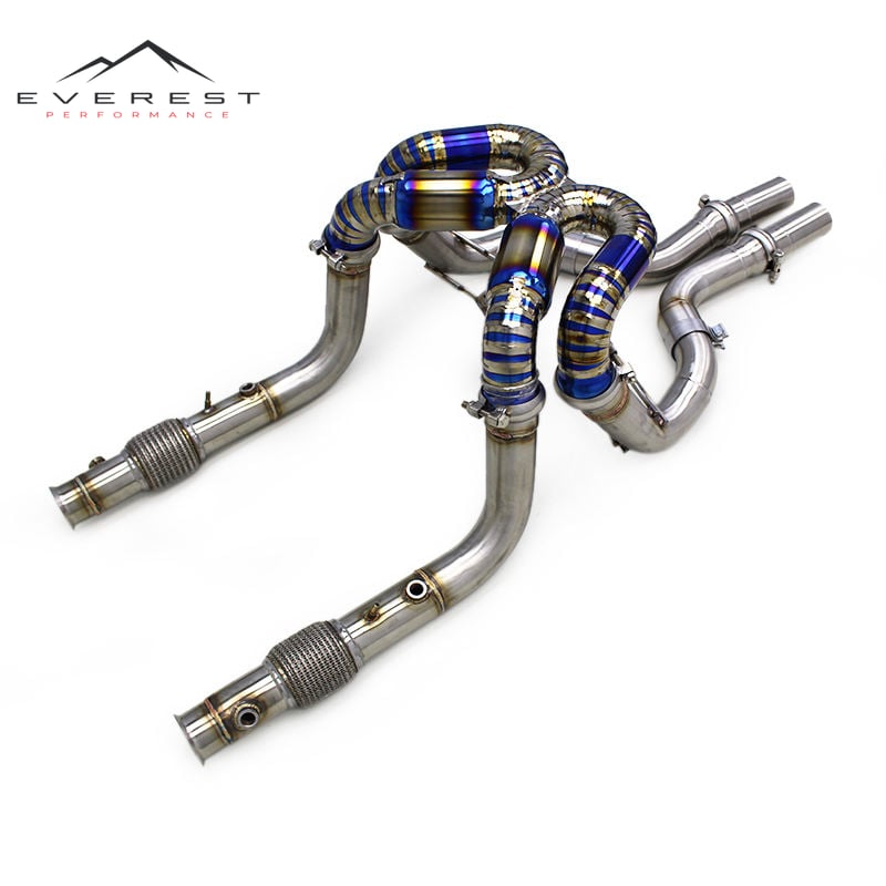 Exhaust Pipe System for Lamborghini Murcielago LP640 V12 6.2L 2007-2010 SS304 Downpipe Titanium Axle Exhaust