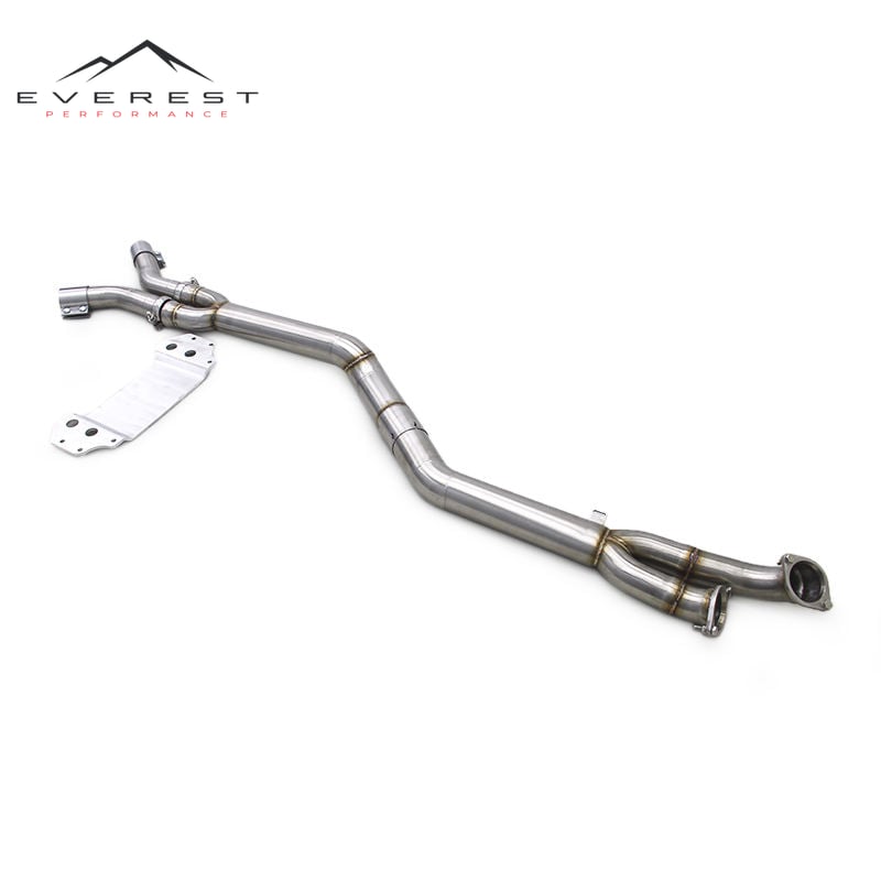 3.5Inch Exhaust Midpipe for BMW M2 G87 3.0T 2023 Engine 304 Stainless Steel Single Mid Pipe With Brace
