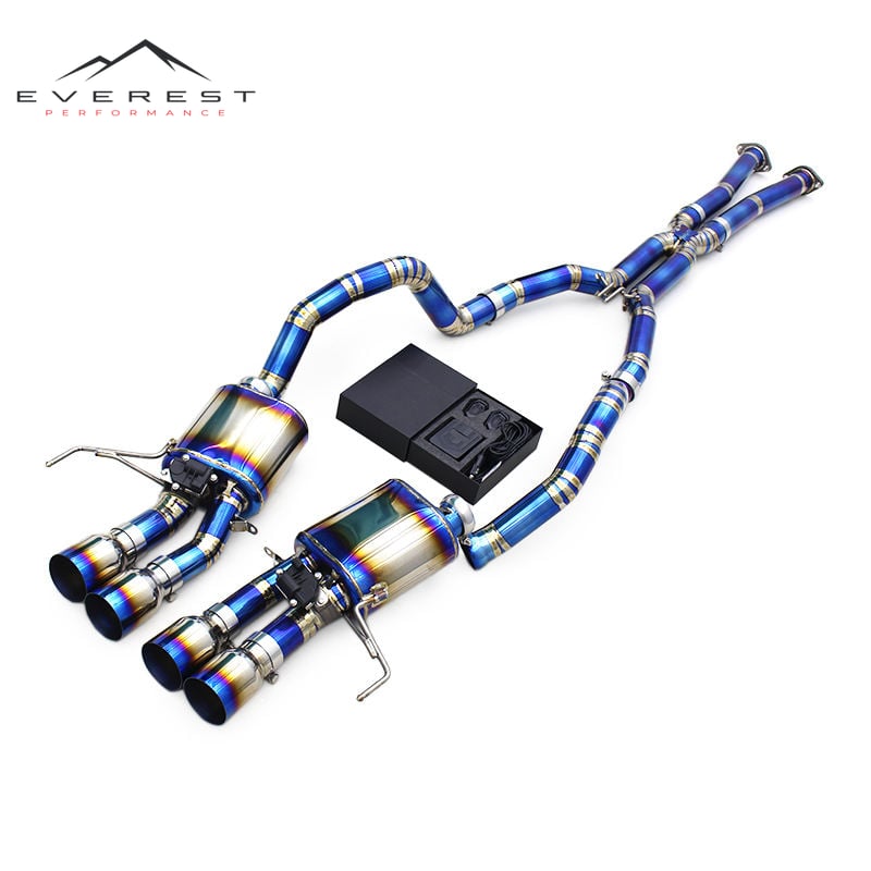 Custom Valvetronic Exhaust System for Chevrolet Corvette C7 6.2L 2014-2019 Active Sound X Pipe Titanium Catback Muffler