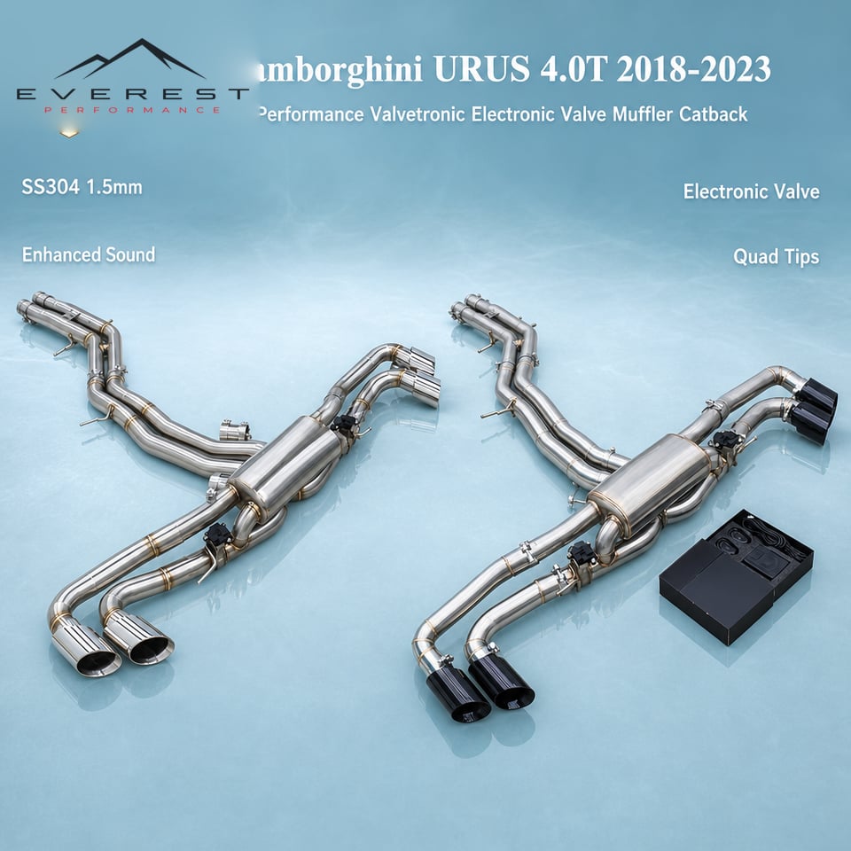 SS304 Performance Valvetroni Exhaust Pipe System for Lamborghini URUS 4.0T 2018-2023 Electronic Valve Muffler Catback