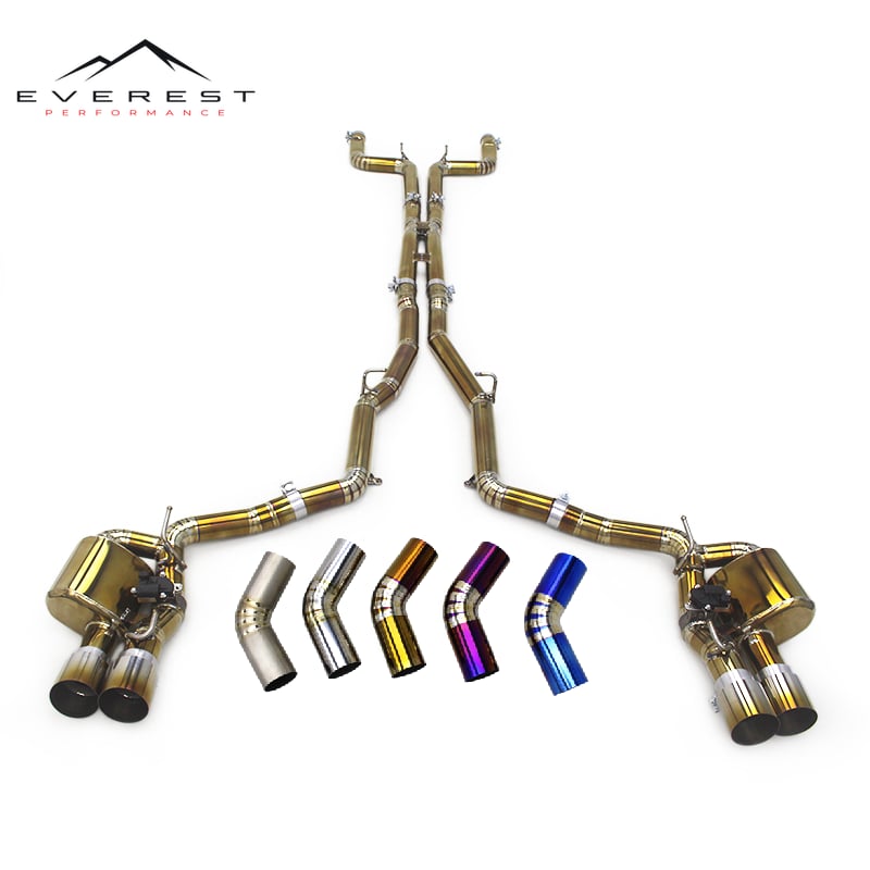 Race Titanium Lightweight Exhaust System for Maserati Ghibli 3.0T 2014-2024 Enhanced X-pipe Sound Valvetronic Catback Muffler