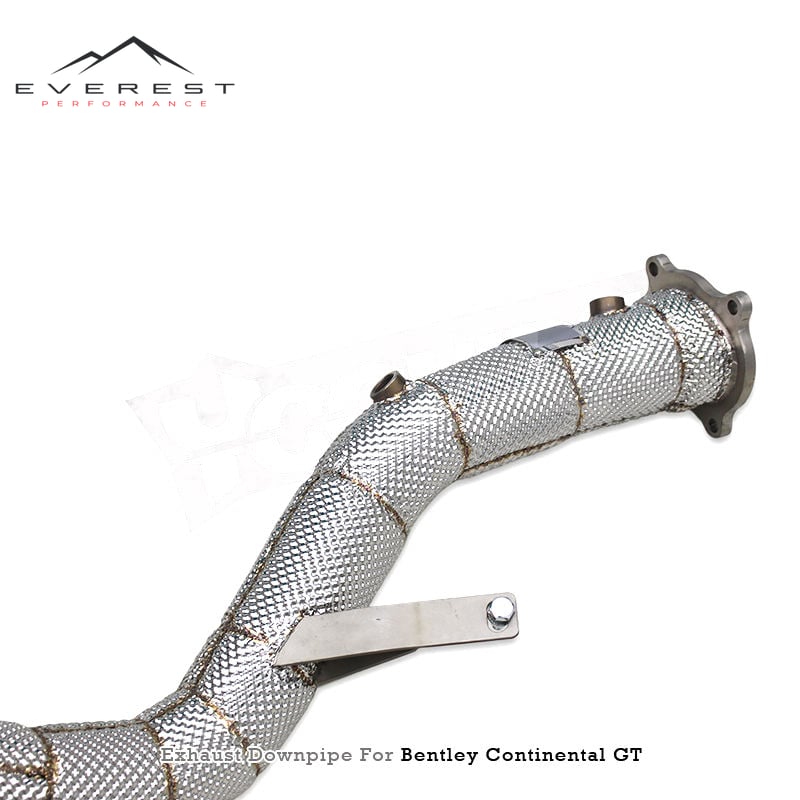 SS304L Exhaust Downpipe for Bentley Continental GT W12 6.0T 2004-2013 With Heat Shield Free Flow Downpipes