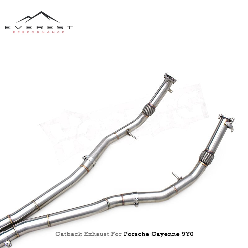 SS304 X-pipe Valvetronic Valved Muffler Catback Exhaust Pipe System for Porsche Cayenne 9Y0 2019+ X-pipe Enhance Sound