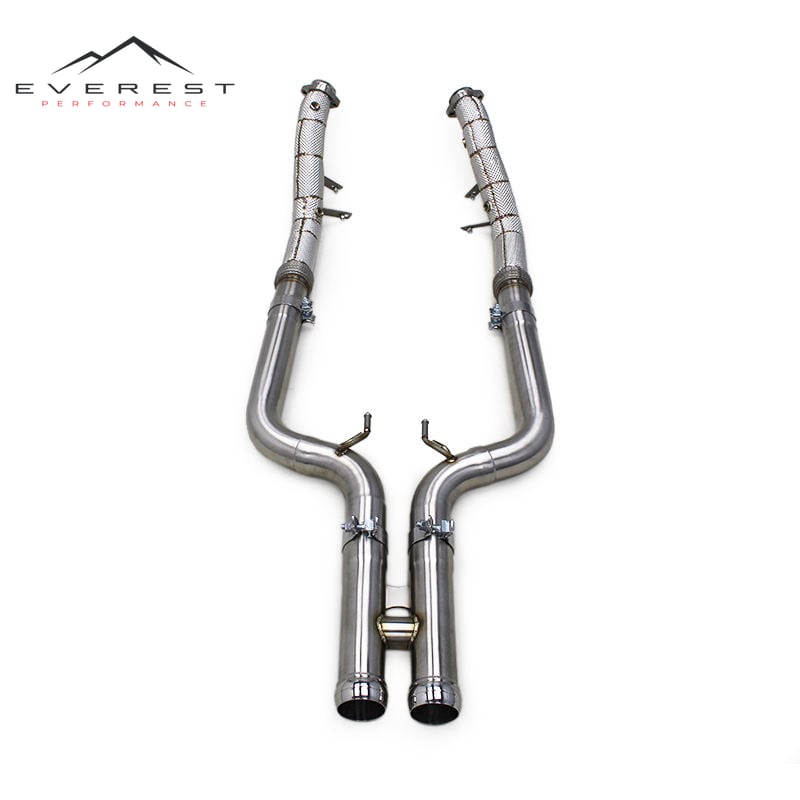 Stainless Steel Straight Downpipe for Mercedes-Benz/Maybach S560 4.7 W222 2017-2023 Free Flow Pipe Exhaust System