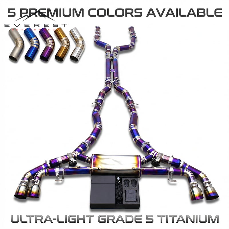 Custom Titanium Lightweight Valvetronic Exhaust System for BMW X5M/X6M F95/F96 4.4TT2020-2024 with Dynamic Valve Control