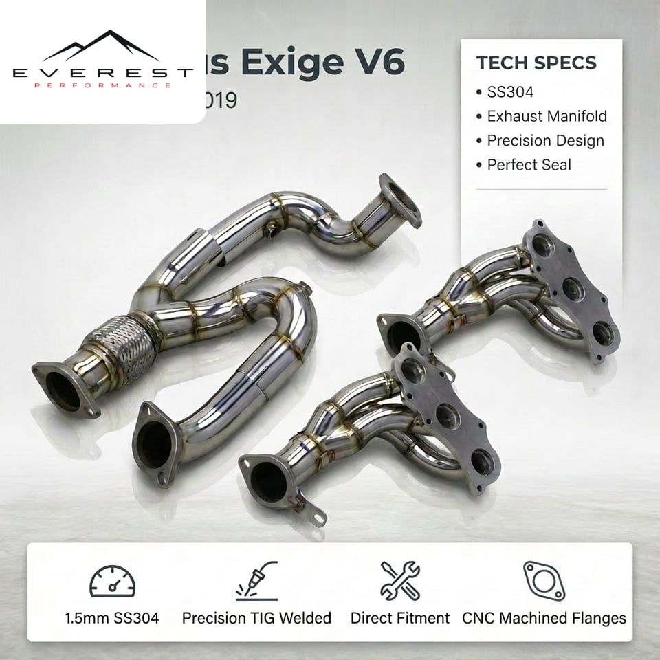 SS304 Manifold for Lotus Exige V6 3.5T 2012-2019 High-quality Racing Stainless Steel Exhaust Manifold