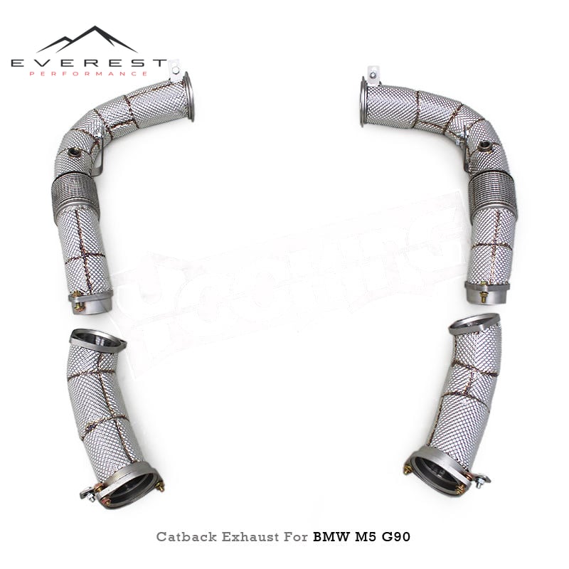 Direct-fit Exhaust Downpipe for BMW M5/M6 G90/G99 LCI 4.4T 2024-2025 Stainless Steel Straight Pipes Exhaust Downpipe Test Pipes