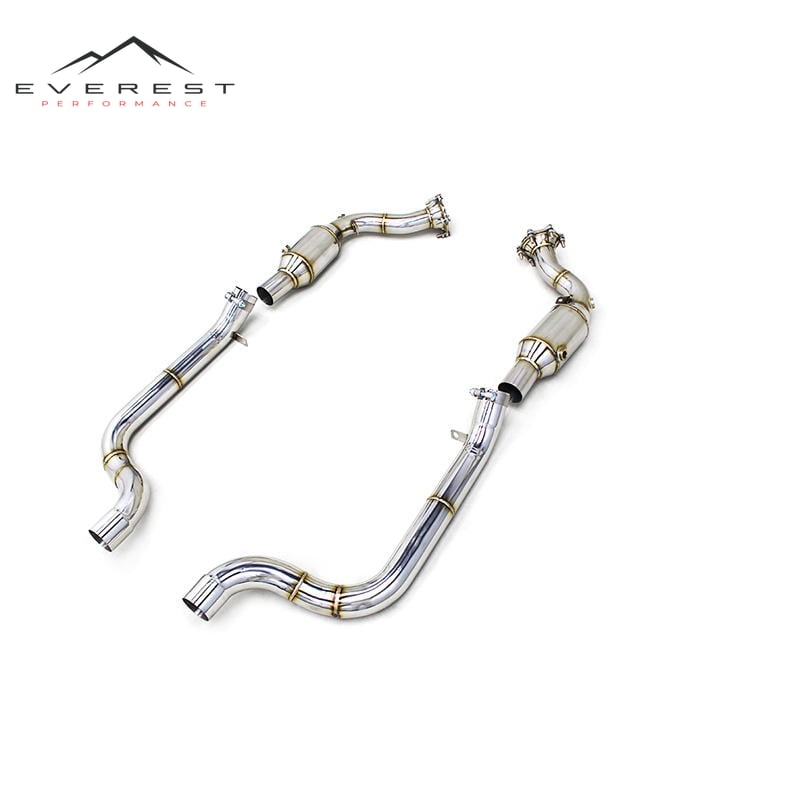 SS304 Exhaust Downpipe for Porsche Panamera 970.2 S Turbo S GTS 2014-2016 High Flow Catted Downpipe 100 200 300 Cell