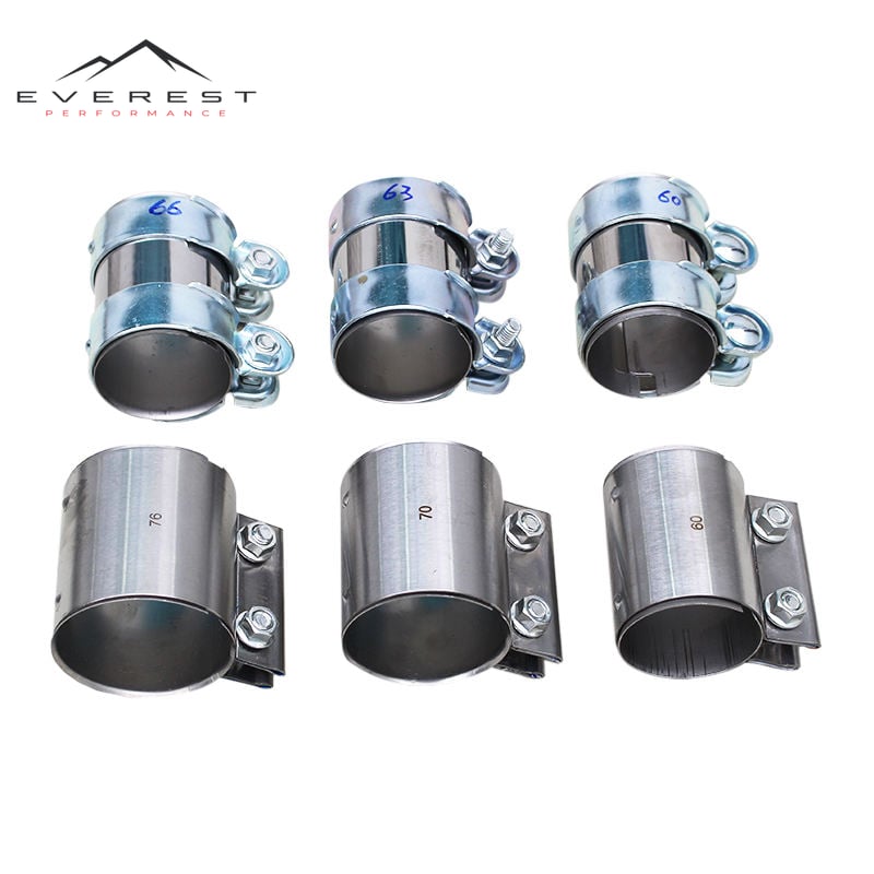 Universal 3/2.75/2.6/2.5/2.36inch Exhaust Parts for All Car Models Stainless Steel Universal Exhaust Pipe Casing Sleeve