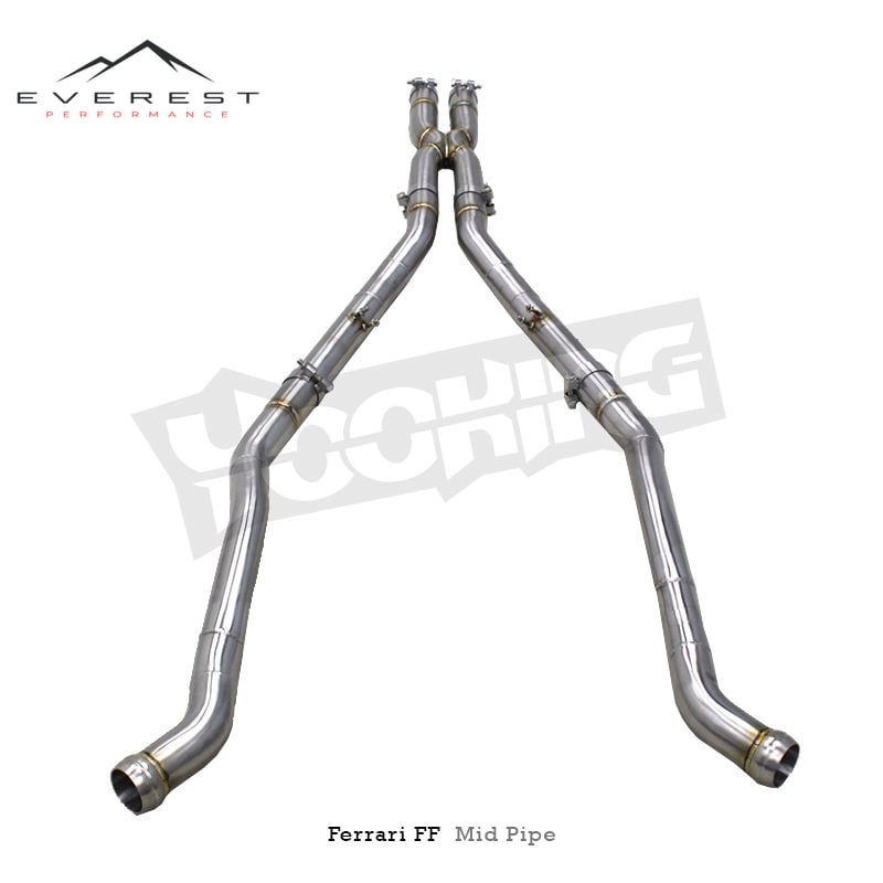 SS304L Exhaust Midpipe for Ferrari FF 6.3L V12 2011-2016 High-quality Sports Car X Mid Pipes Exhaust System