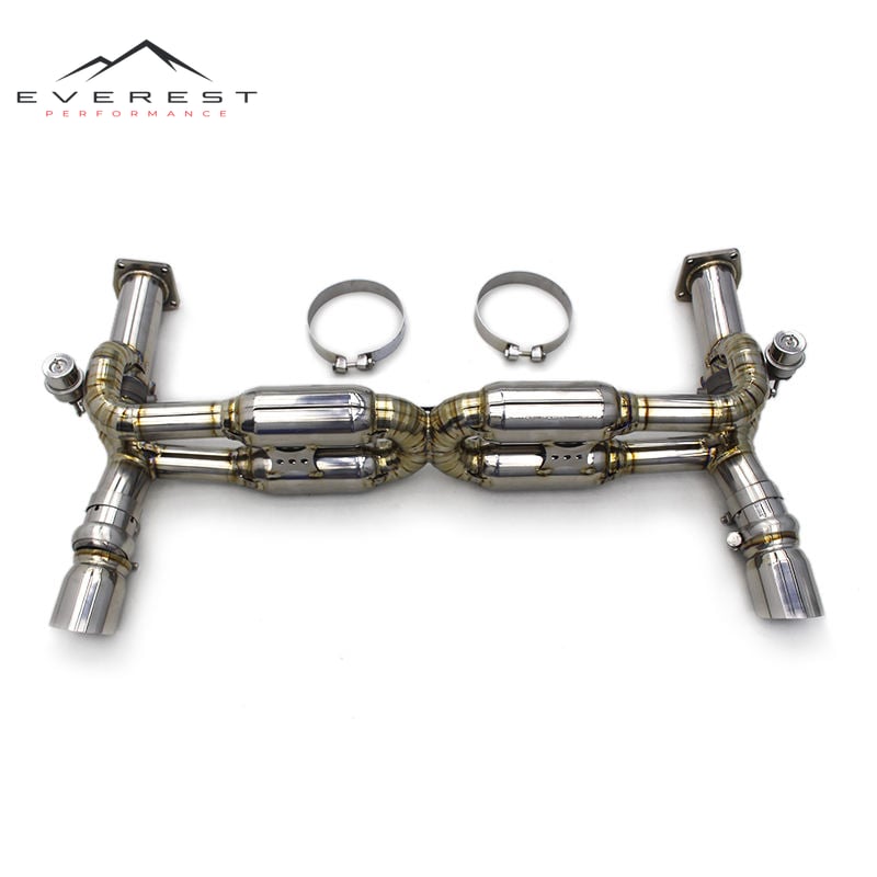 Auto Titanium Catback for Porsche 911 997.1 Turbo 3.6 2004-2012 Performance Valved Muffler Car Rear Back Turbo Exhaust Escape
