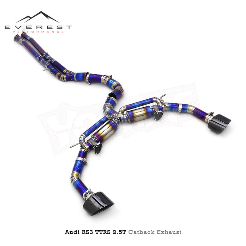 Titanium Exhaust Muffler Pipe for Audi RS3/TTRS 2.5T 2017-2025 Valvetronic Catback Exhaust System with Resonator