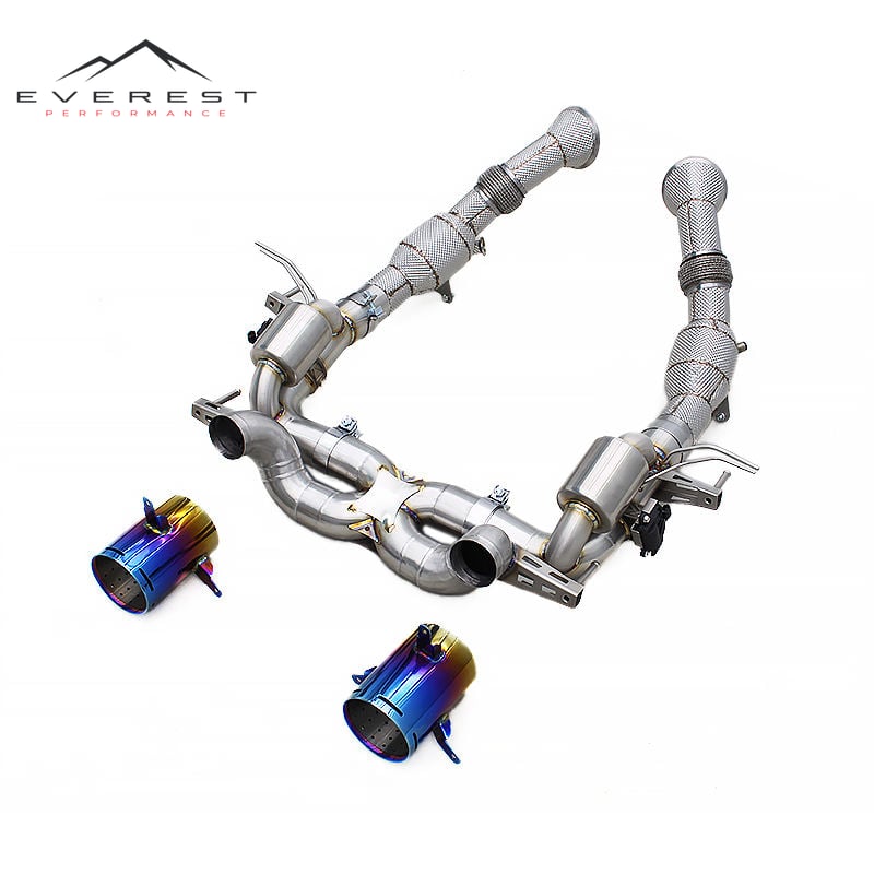 Full Exhaust Pipes for Ferrari SF90 Spider/Stradale 3.9T V8 2019-2023 Stainless Steel Catback Valvetronic Muffler