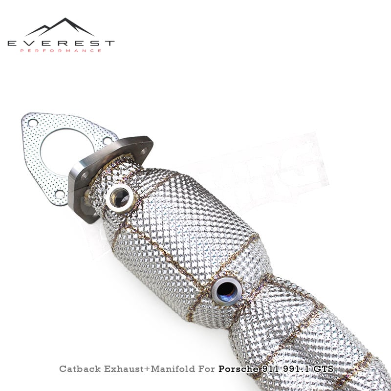 Titanium Full Exhaust System for Porsche 911 991/991.1 GTS 3.8L 2012-2015 SS304 Catted Header Vacuum Valve Catback Exhaust