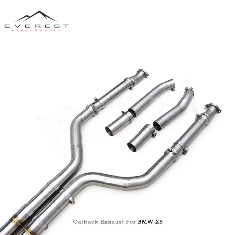 Custom Valved Sport Catback Muffler for BMW X5 M50i 4.4TT 2019-2024 Escape Stainless Steel Pipes Valvetronic Exhaust System