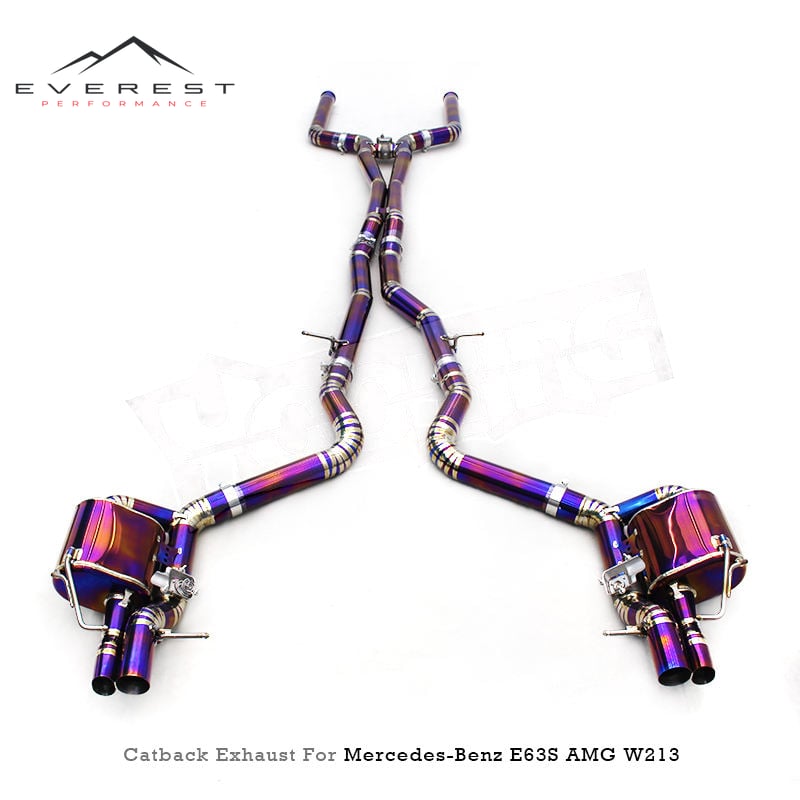 Racing Titanium Exhaust Pipes System for Mercedes-Benz E63/E63S AMG W213 4.0TT 2016-2023 Valve Muffler Catback Exhaust