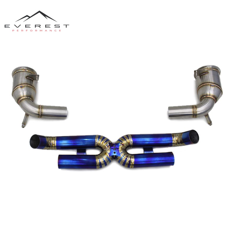 Car Exhaust System for Porsche 911 992 Turbo S 3.8T 2020-2023 Titanium Exhaust Catback Downpipe with GPF/OPF