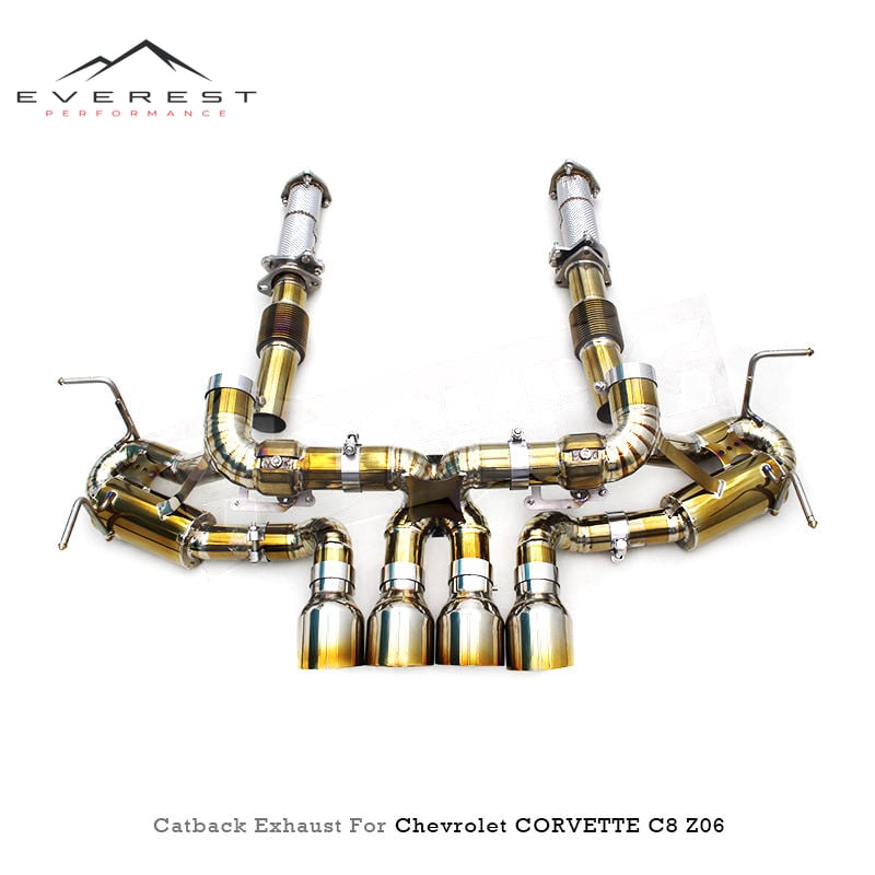 Titanium Lightweight Muffler Catback Free Flow Downpipe Exhaust Pipes for Chevrolet Corvette C8 Z06 2019-2025 3 Inch Pipe