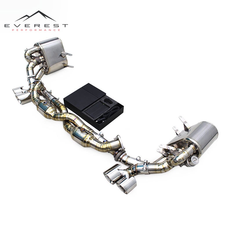 Titanium Catback Exhaust Pipe for Porsche 911 997.1/997.2 Carrera 4S 2004-2012 Muffler Vacuum Valve Catalyst Downpipe