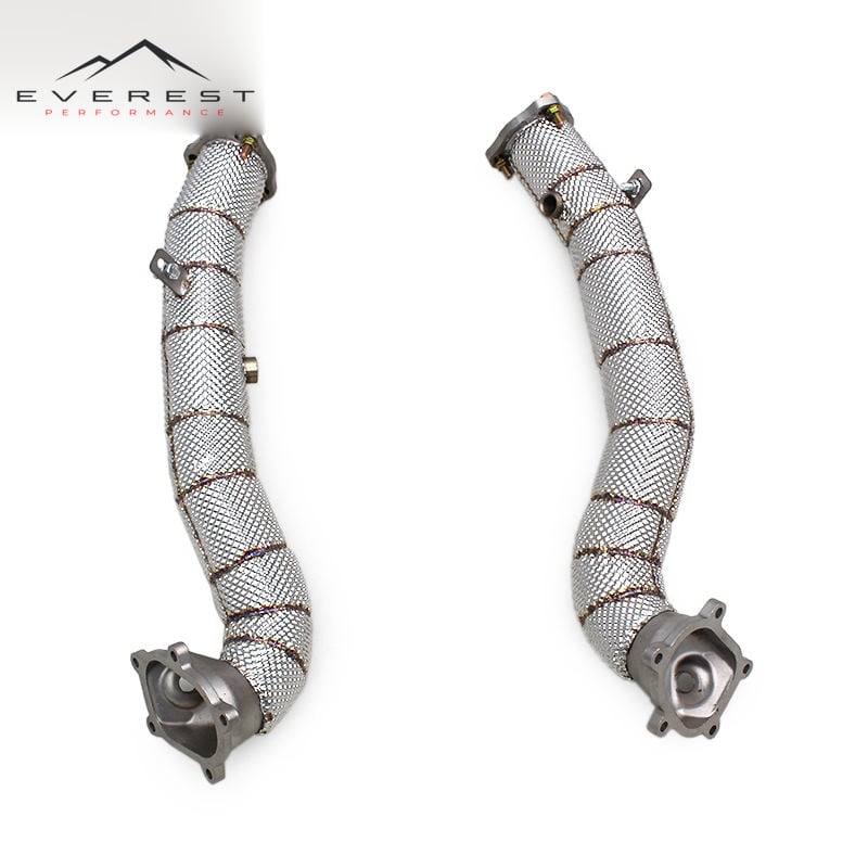 Header Downpipe for Audi RS6/RS7 C7 4.0T 2013-2018 SUS304 Free Flow Pipe Race Street Car Exhaust System