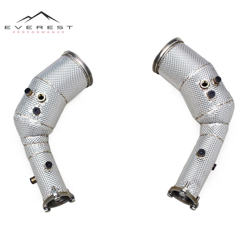 Custom Header Downpipe with OPF for Audi RS6/RS7 C8 4.0T 2021-2023 Stainless Steel Pipes Exhaust Free Flow System