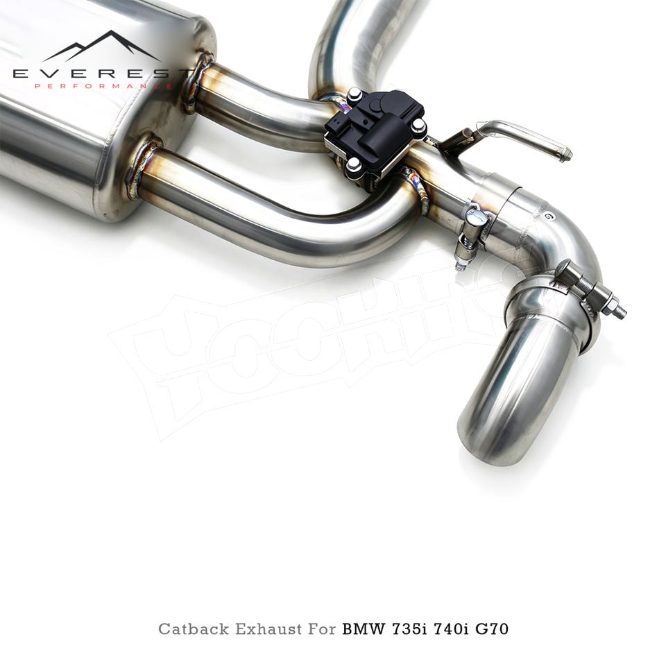 SS304L Exhaust Pipe System for BMW 735i/740i G70/G73 2.0T/3.0T 2022-2026 Racing Electronic Valve Catback Exhaust with Resonator