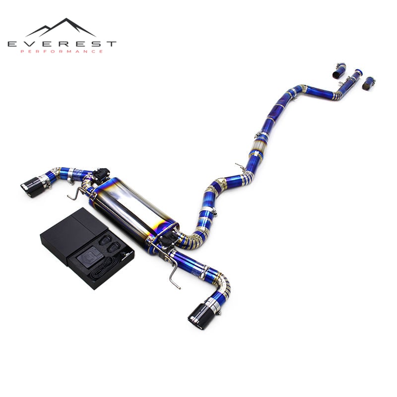 Titanium Blue Catback for BMW 230/230i 2.0L G42 B48 2024 Valvetronic Muffler Catback Exhaust System With Remote Control