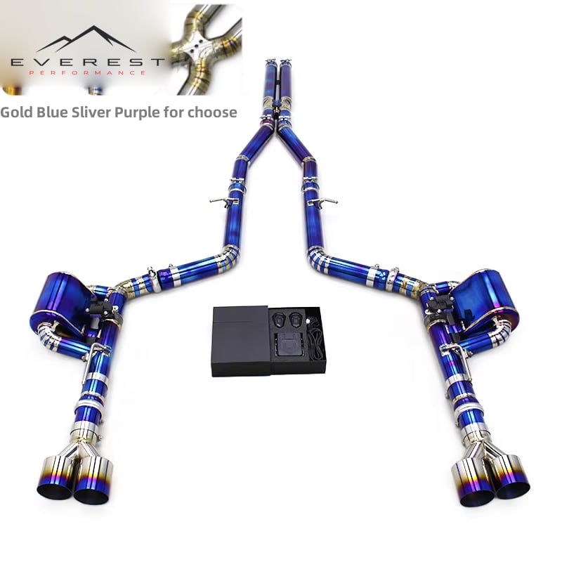 Auto Race Exhaust Catback for Dodge Challenger Hellcat SRT 6.2T 2016-2022 Tuning Exhaust System Titanium Valveed Catback Muffler