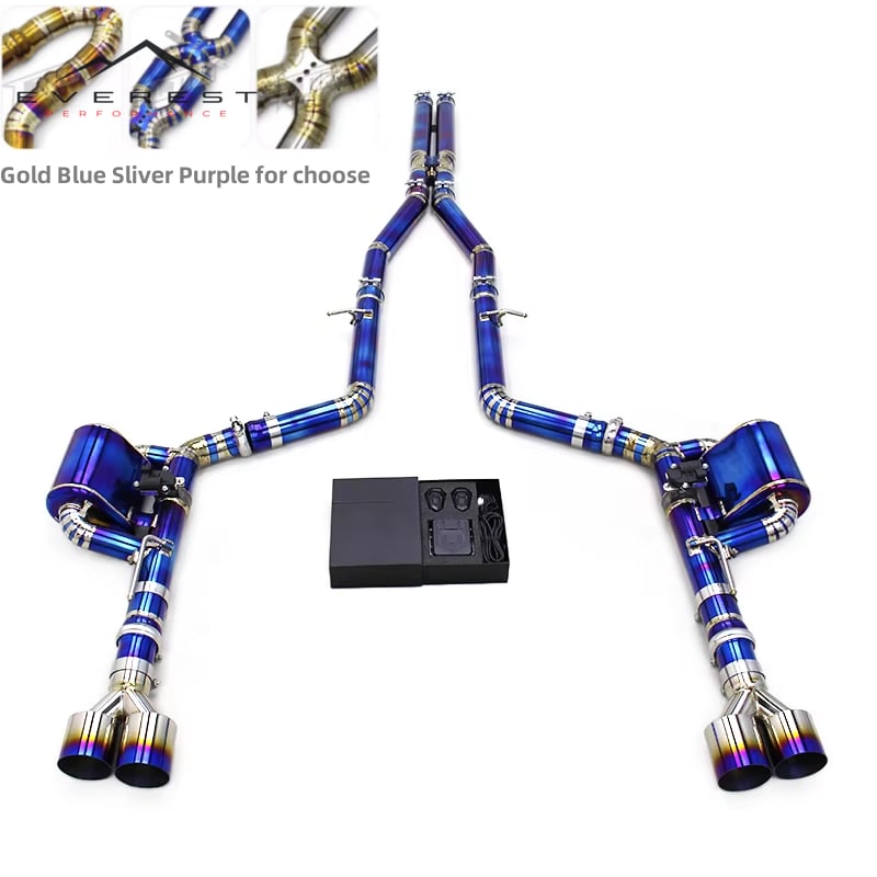 Auto Race Exhaust Catback for Dodge Challenger Hellcat SRT 6.2T 2016-2022 Tuning Exhaust System Titanium Valveed Catback Muffler