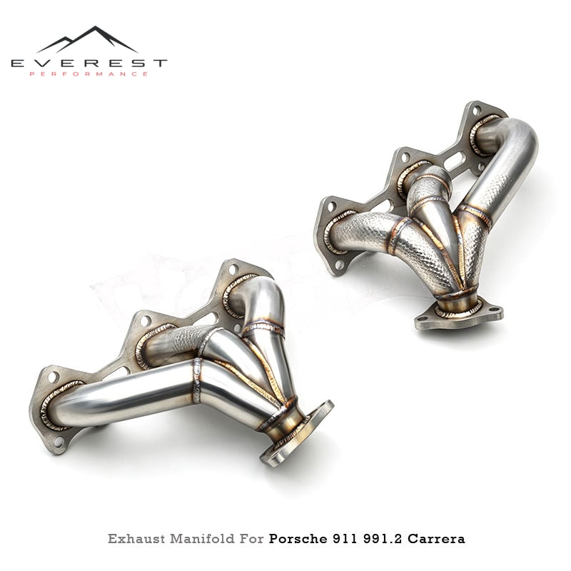 Exhaust Header for Porsche 911 991.2 Carrera 4/S/4S 3.0T 2016-2018 Stainless Steel Direct Exhaust Pipe Flange Interface
