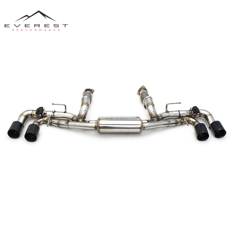 SS304 Exhaust Pipe System for Chevrolet Corvette C8 2019-2022 | Straight Through Downpipe & Electronic Valve Controller