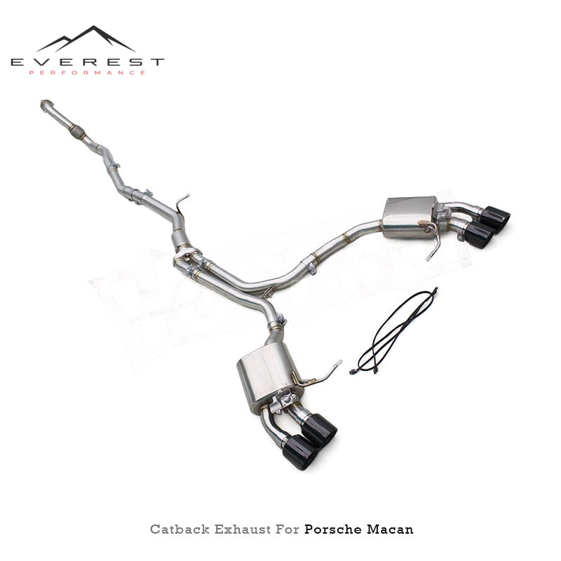 Custom Original Valved Exhaust System for Porsche Macan 2.0T 2019+ SUS304 Front Pipe Catback with Extended Wire