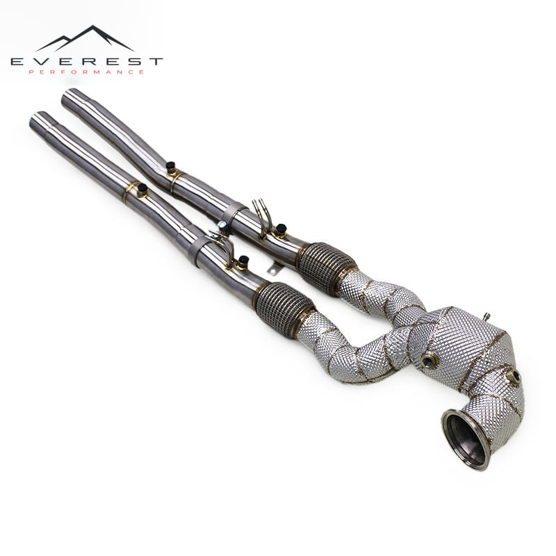 Catted Exhaust Downpipe for Audi RS3/TTRS 2.5T 2023-2024 Stainless Steel Mid Pipe With OPF/DPF Car Exhaust System