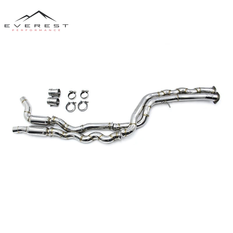 Ready Stock Stainless Steel 2.5" Equal Length Midpipe with Resonater for BMW M2C M2 Competition F87 S55 3.0T 2018-2023