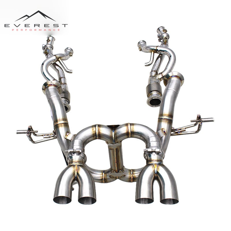 Straight Through Catback Downpipe for Lamborghini Revuelto 6.5L V12 2023-2025Non Muffler Deep Sounds Exhaust System