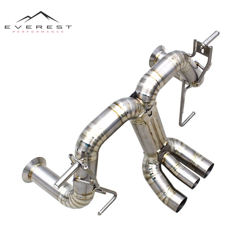Titanium Pipes Rear Muffler for Lamborghini Aventador LP740/LP740S 6.5L 2017-2018 Supersport Car Non Valved Straight Exhaust