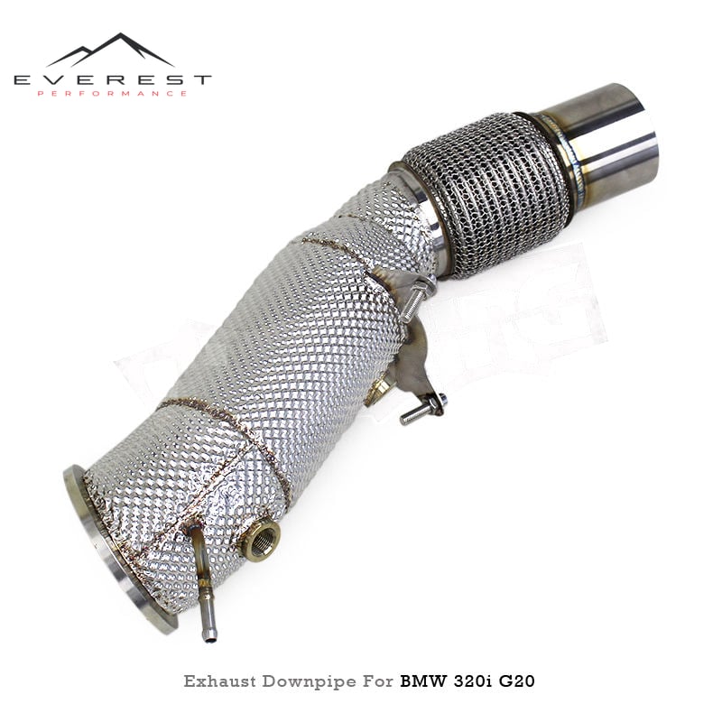 Stainless Steel Free Flow Downpipes Exhaust Pipes for BMW 320i G20 2.0T 2020-2024 With Heat Shield With OPF