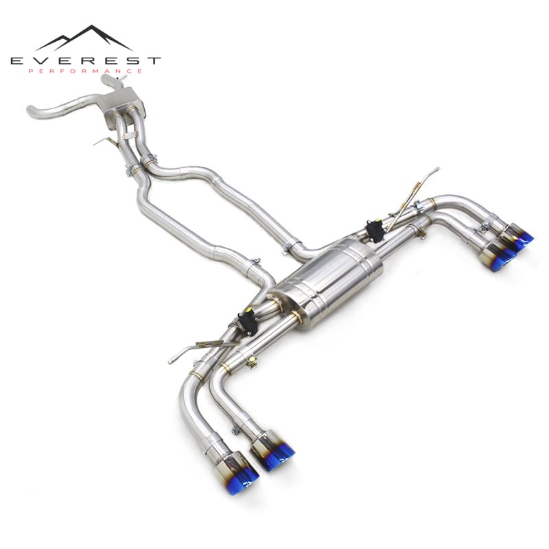 Valvetronic Exhaust Pipes for Porsche Cayenne TURBO S 957 4.8T 2007-2010 Stainless Steel Catback Muffler