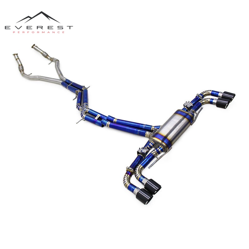 Street Car Exhaust System for Porsche Cayenne 4.0T Titanium Catback Muffler Valve With Remote Control