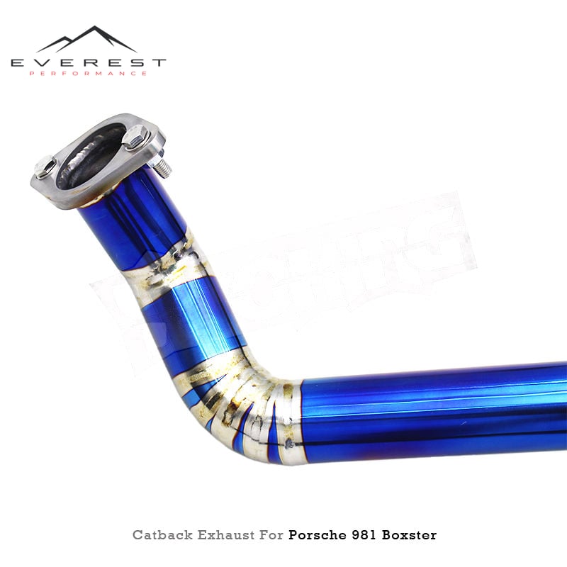 Titanium Valved Muffler Catback Exhaust Pipes for Porsche Boxster 981 2.7L/3.4L 2013-2015 Upgrade 718 GT4 RS