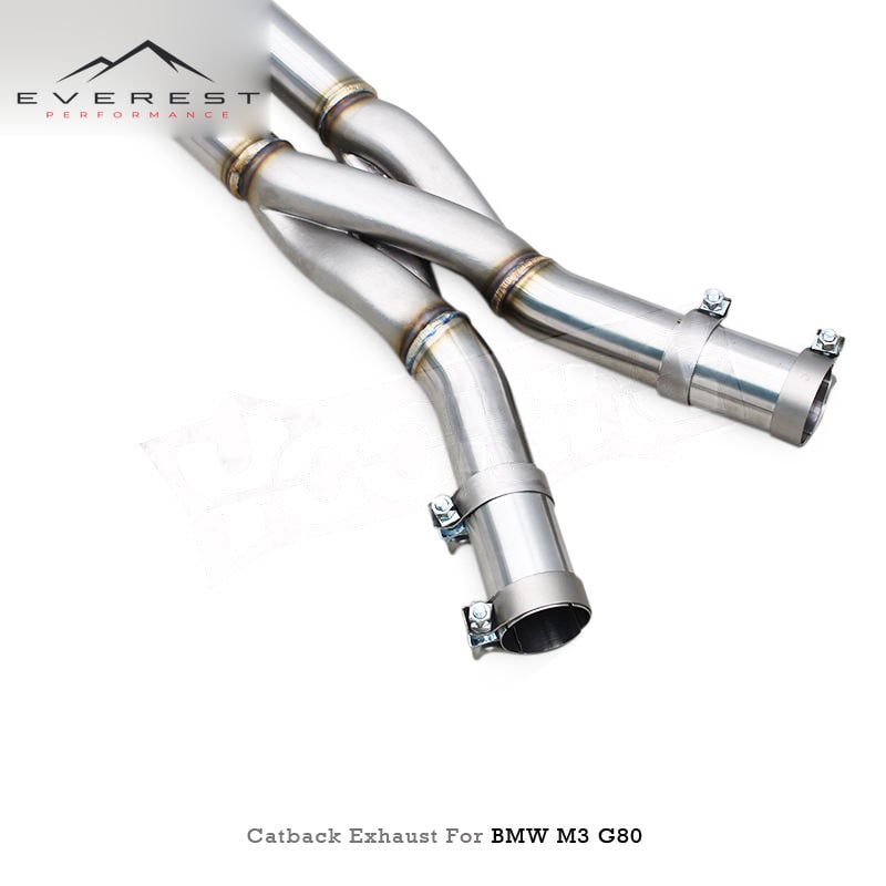 Custom Equal Length Middle Z Pipe for BMW M2/M3/M4 G87/G80/G82 3.0T 2020-2024 Stainless Steel Exhaust Pipes Mid Pipes