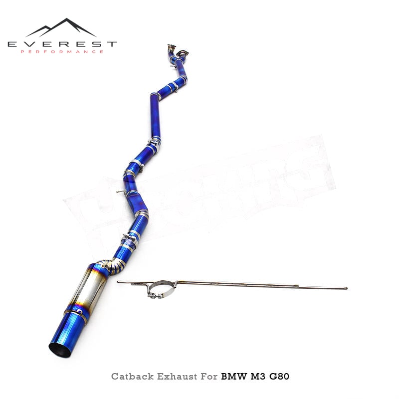 Racing Titanium 3inch Sport Valved Exhaust System for BMW M3/M4 G80/G82 CS 3.0T 2019-2024 Enhanced Sound Exhaust Pipes