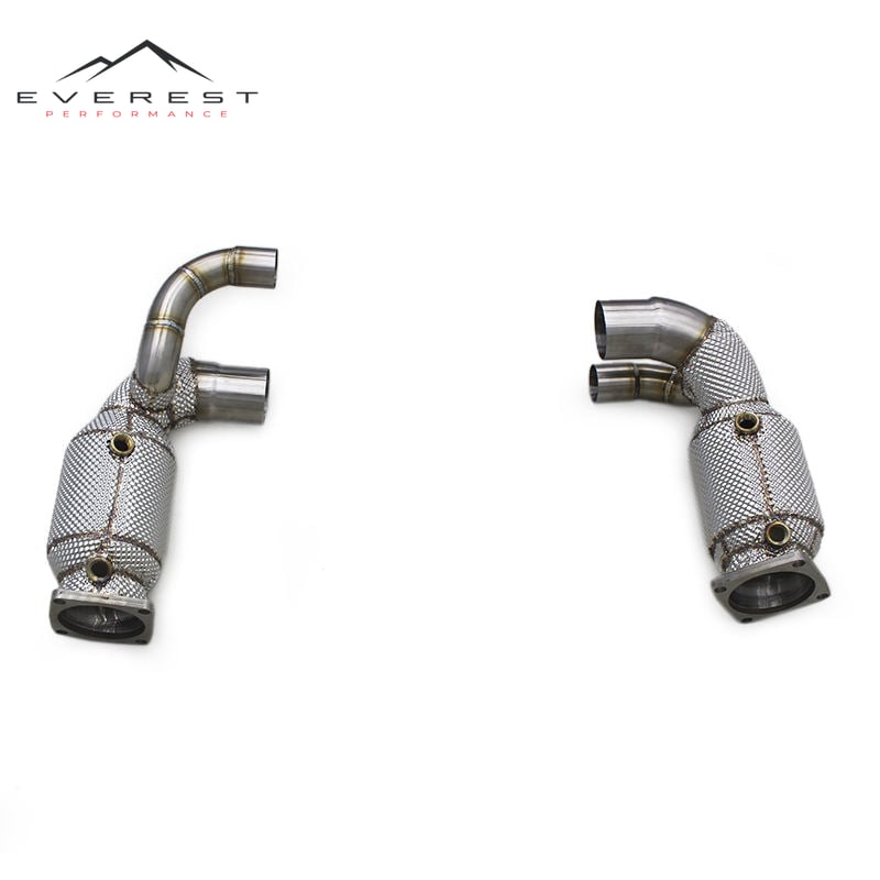 Race High Flow Exhaust Downpipe for Porsche 911/991.2 Carrera 3.0T 2011+ Stainless Steel 100/200/300Cell Catted Downpipe