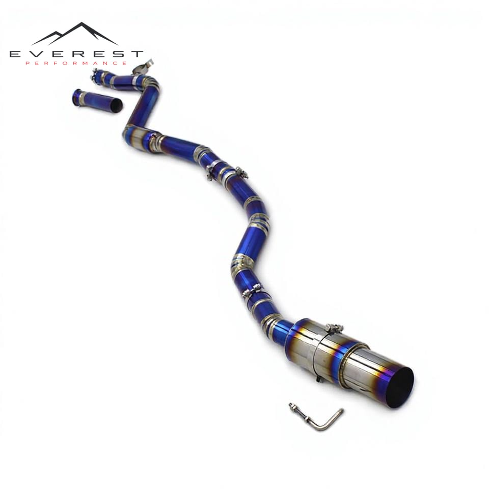 Titanium Exhaust Pipe System for Toyota SUPRA A90 3.0T 2017-2023 Straight Resonator Exhaust Pipe Muffler Single Exit Catback