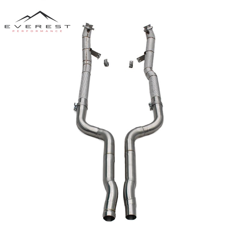 Stainless Steel Downpipe for Mercedes-Benz CLS550 4.7L 2012-2016 Heat Shield Free Flow Header Exhaust System