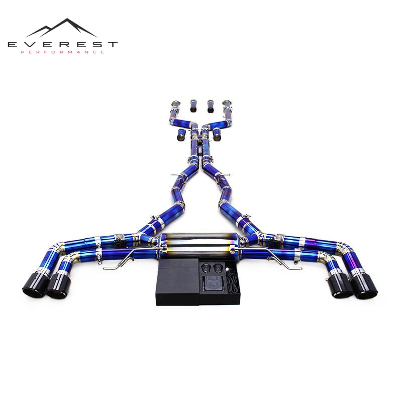 Titanium Catback Exhaust System for BMW X5M/X6M 4.4TT (2015-2023) Muffler Electronic Valve Exhaust Pipes Valvetronic