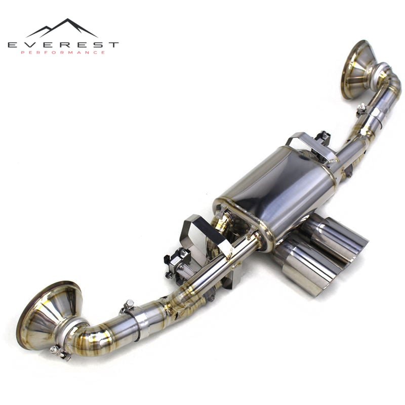 Titanium Exhaust Pipes for Porsche 911 992 GT3 4.0 2017-2024 Catback Muffler Valvetronic Chrome Silver Tips