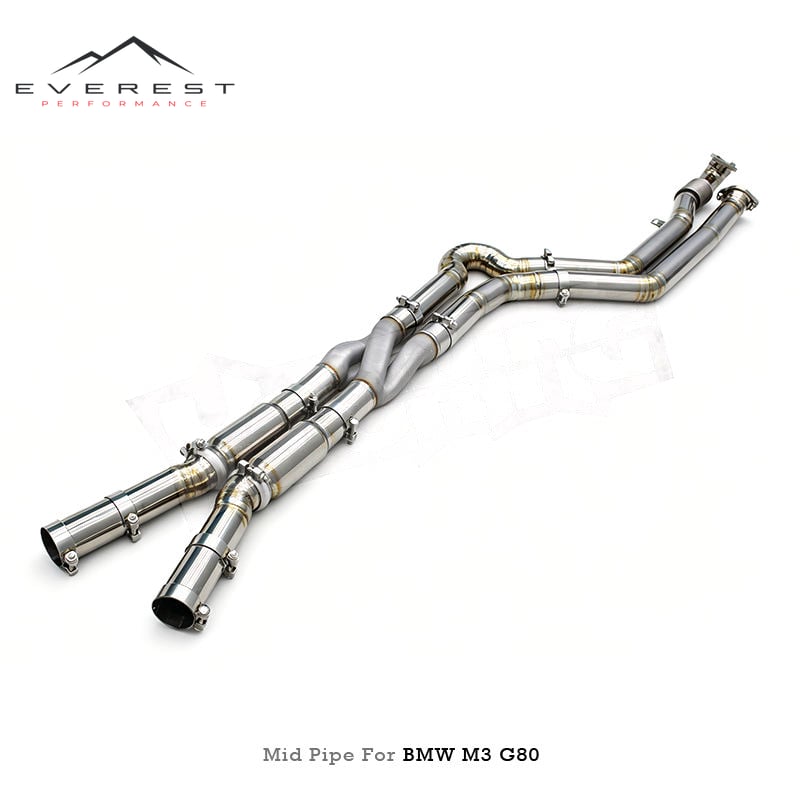 Titanium Equal Length Mid Pipe Exhaust Pipes for BMW M2/M3/M4 G80/G82/G87/G8X 3.0T 2021-2024 With Z Pipe