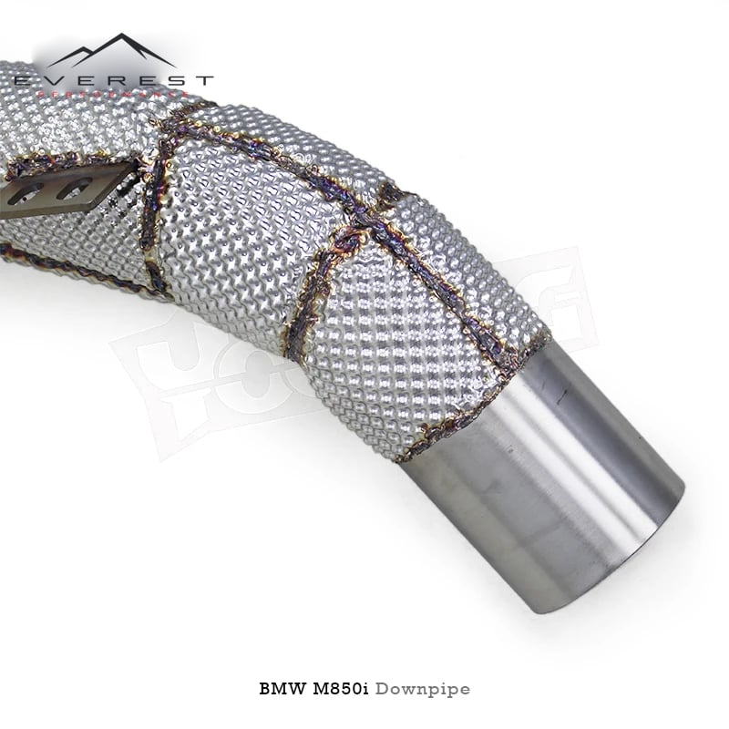 SS304 Catalyst Downpipe Exhaust for BMW M850/M850i 4.4TT G14/G15/G16 Alpina B8 2020-2023 Heat Shield with 100/200 Cell